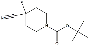 tert-butyl 4-cyano-4-fluoropiperidine-1-carboxylate 结构式