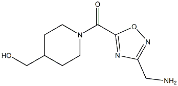 (3-Aminomethyl-[1,2,4]oxadiazol-5-yl)-(4-hydroxymethyl-piperidin-1-yl)-methanone 结构式