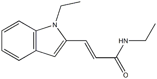 N-ethyl-3-(1-ethyl-1H-indol-2-yl)acrylamide 结构式