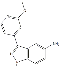 3-(2-methoxypyridin-4-yl)-1H-indazol-5-amine 结构式