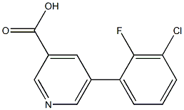 5-(3-chloro-2-fluorophenyl)pyridine-3-carboxylic acid 结构式