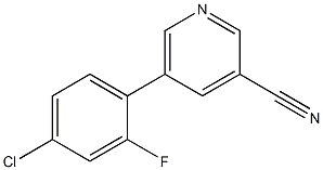 5-(4-chloro-2-fluorophenyl)pyridine-3-carbonitrile 结构式