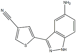 5-(5-amino-1H-indazol-3-yl)thiophene-3-carbonitrile 结构式