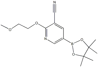 2-(2-methoxyethoxy)-5-(4,4,5,5-tetramethyl-1,3,2-dioxaborolan-2-yl)pyridine-3-carbonitrile 结构式