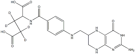 L-Tetrahydrofolic Acid-d4 结构式