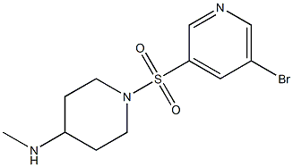 1-(5-broMopyridin-3-ylsulfonyl)-N-Methylpiperidin-4-aMine 结构式