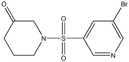1-(5-broMopyridin-3-ylsulfonyl)piperidin-3-one 结构式