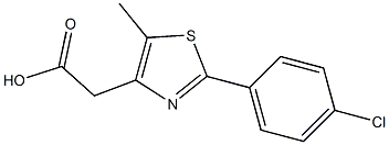 [2-(4-Chlorophenyl)-5-Methylthiazol-4-yl]-acetic acid 结构式