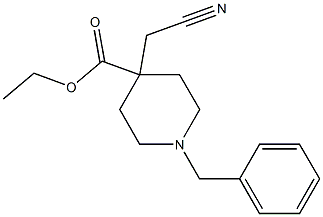 ethyl 1-benzyl-4-(cyanoMethyl)piperidine-4-carboxylate 结构式