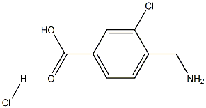 4-AMinoMethyl-3-chlorobenzoic acid hydrochloride 结构式