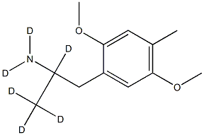 2,5-DiMethoxy-4-MethylaMphetaMine-d6 结构式