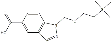 1-((2-(triMethylsilyl)ethoxy)Methyl)-1H-indazole-5-carboxylic acid 结构式