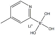Lithium (4-methylpyridin-2-yl)trihydroxyborate 结构式