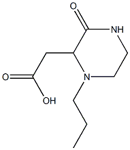 2-(3-氧代-1- 丙基哌嗪-2-基)乙酸 结构式