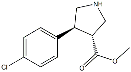 (+/-)-trans-4-(4-Chlorophenyl)-3-(methoxycarbonyl)pyrrolidine 结构式