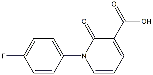 1-(4-FLUOROPHENYL)-2-OXO-1,2-DIHYDROPYRIDINE-3-CARBOXYLIC ACID 结构式