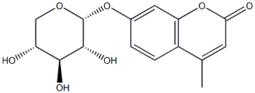 4-Methylumbelliferyl a-D-xylopyranoside 结构式