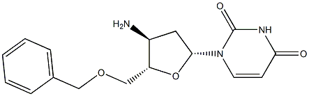 3'-Amino-5'-O-benzyl-2',3'-dideoxyuridine 结构式