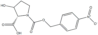 N-对硝基苄氧羰基-L-羟基脯氨酸 结构式