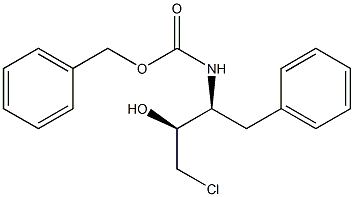 (2S,3S)-3-(苯甲氧基羰基氨基)-1-氯-2-羟基-4-苯基丁烷 结构式