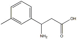 (RS)-3-氨基-3-(3-甲基苯基)丙酸 结构式