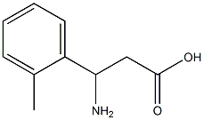 (RS)-3-氨基-3-(2-甲基苯基)丙酸 结构式