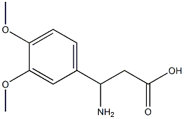 (RS)-3-氨基-3-(3,4-二甲氧基苯基)丙酸 结构式