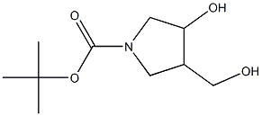 1-叔丁氧羰基-4-羟甲基-3-羟基吡咯烷 结构式