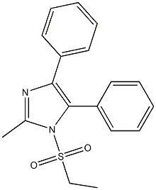 1-乙烷磺酰基-2-甲基-4,5-二苯基咪唑 结构式