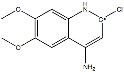 2-氯-4-氨基-6,7-二甲氧基喹啉基 结构式