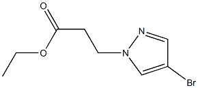 3-(4-溴-1H-吡唑基)-丙酸乙酯 结构式