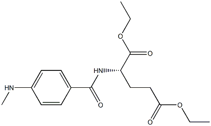 L-对甲氨基苯甲酰谷氨酸二乙酯 结构式