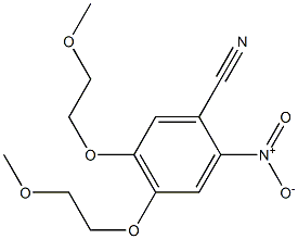 4,5-二(2-甲氧乙氧基)-2-硝基苯腈 结构式