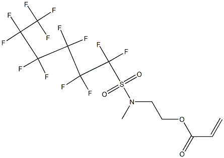 丙烯酸(N-甲基全氟己基磺酰胺基)乙酯 结构式