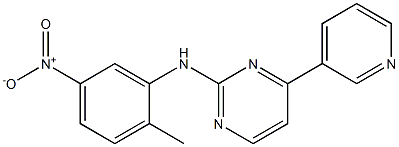 N-(5-硝基-2-甲基苯基)-4-(3-吡啶基)-2-氨基嘧啶 结构式