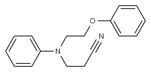 N-氰乙基-N-苯氧基乙基苯胺 结构式