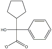 A-苯基-A-环戊基-A-羟基乙酸甲酯 结构式