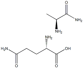 L-丙氨酰胺-L-谷氨酰胺 结构式