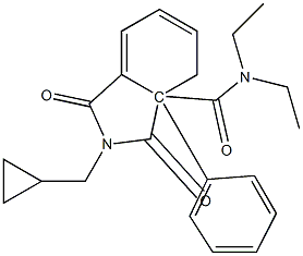 顺式-1-苯基-1-二乙胺基羰基-邻苯二甲酰亚胺基甲基环丙烷 结构式