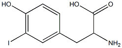 3-碘-DL-酪氨酸 结构式