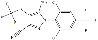 5-氨基-3-氰基-1-(2,6-二氯-4-三氟甲基苯基)-4-三氟甲硫基吡唑 结构式