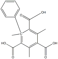 1,3,5-三甲基-2,4,6-三羧基苯基苯 结构式