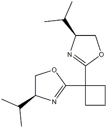 (4S,4'S)-2,2'-环丁亚基双[4,5-二氢-4-异丙基噁唑] 结构式