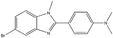 4-(5-溴-1-甲基-1H-苯并[D]咪唑基)-N,N-二甲基苯胺 结构式