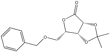 5-O-苄基-2,3-O-异亚丙基-L-来苏糖酸-1,4-内酯 结构式