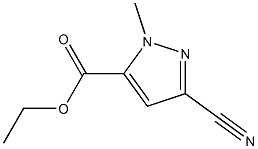 3-氰基-1-甲基-5-吡唑甲酸乙酯 结构式