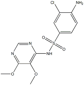 间氯代磺胺多辛 结构式