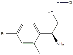 (S)-2-氨基-2-(4-溴-2-甲基苯基)乙醇盐酸盐 结构式