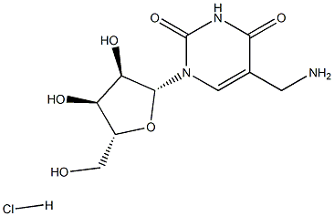 5-Aminomethyl uridine hydrochloride 结构式