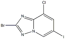 2-Bromo-8-chloro-6-iodo-[1,2,4]triazolo[1,5-a]pyridine 结构式